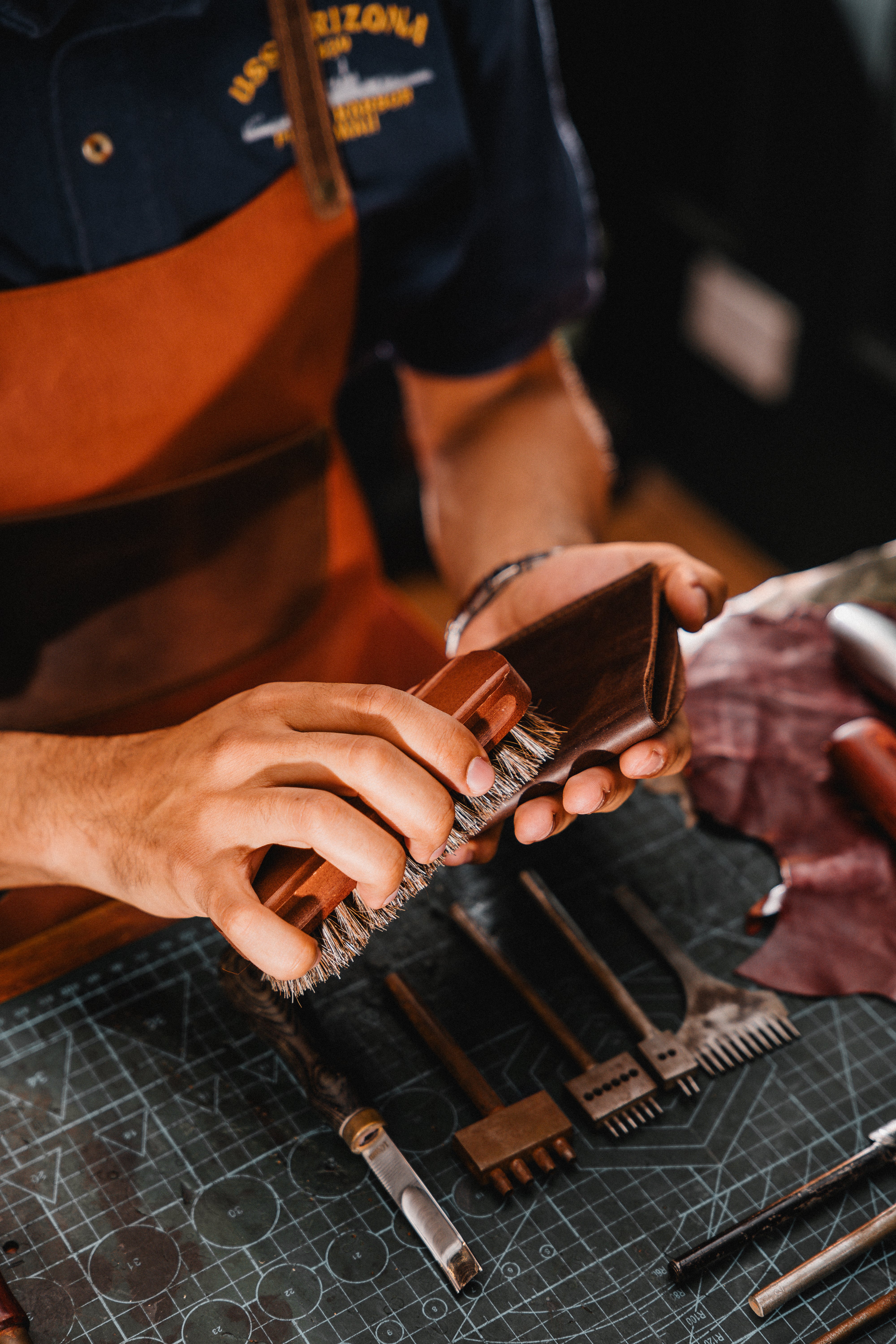 Leather Care Horsehair Brush