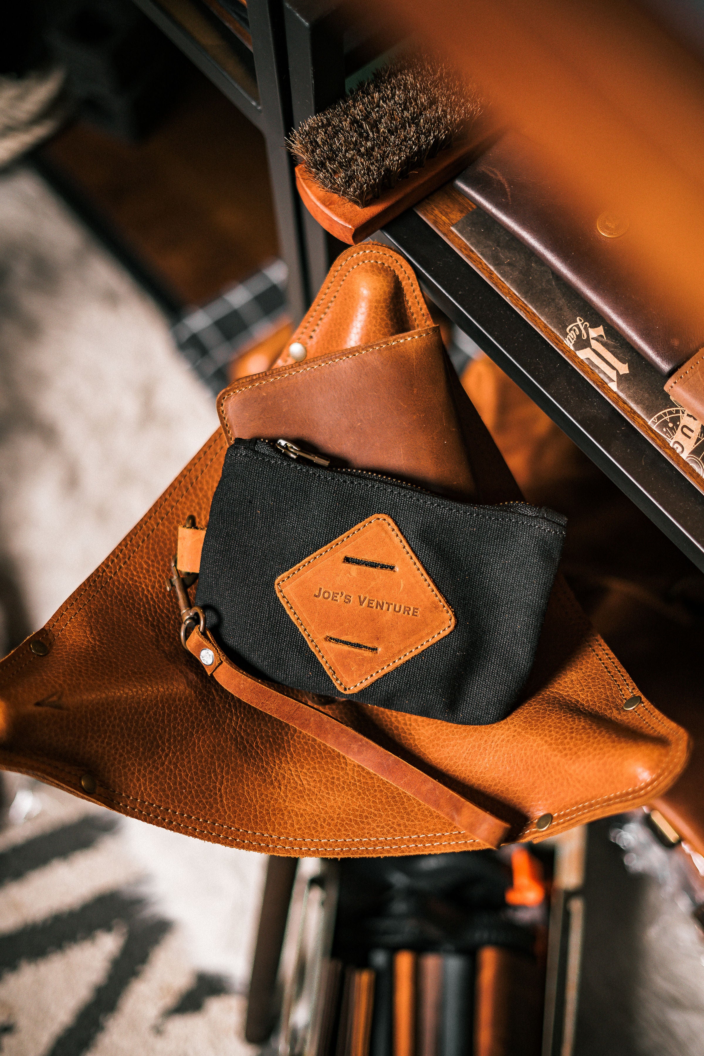 Vintage Handcrafted Waxed-Canvas EDC Pouch