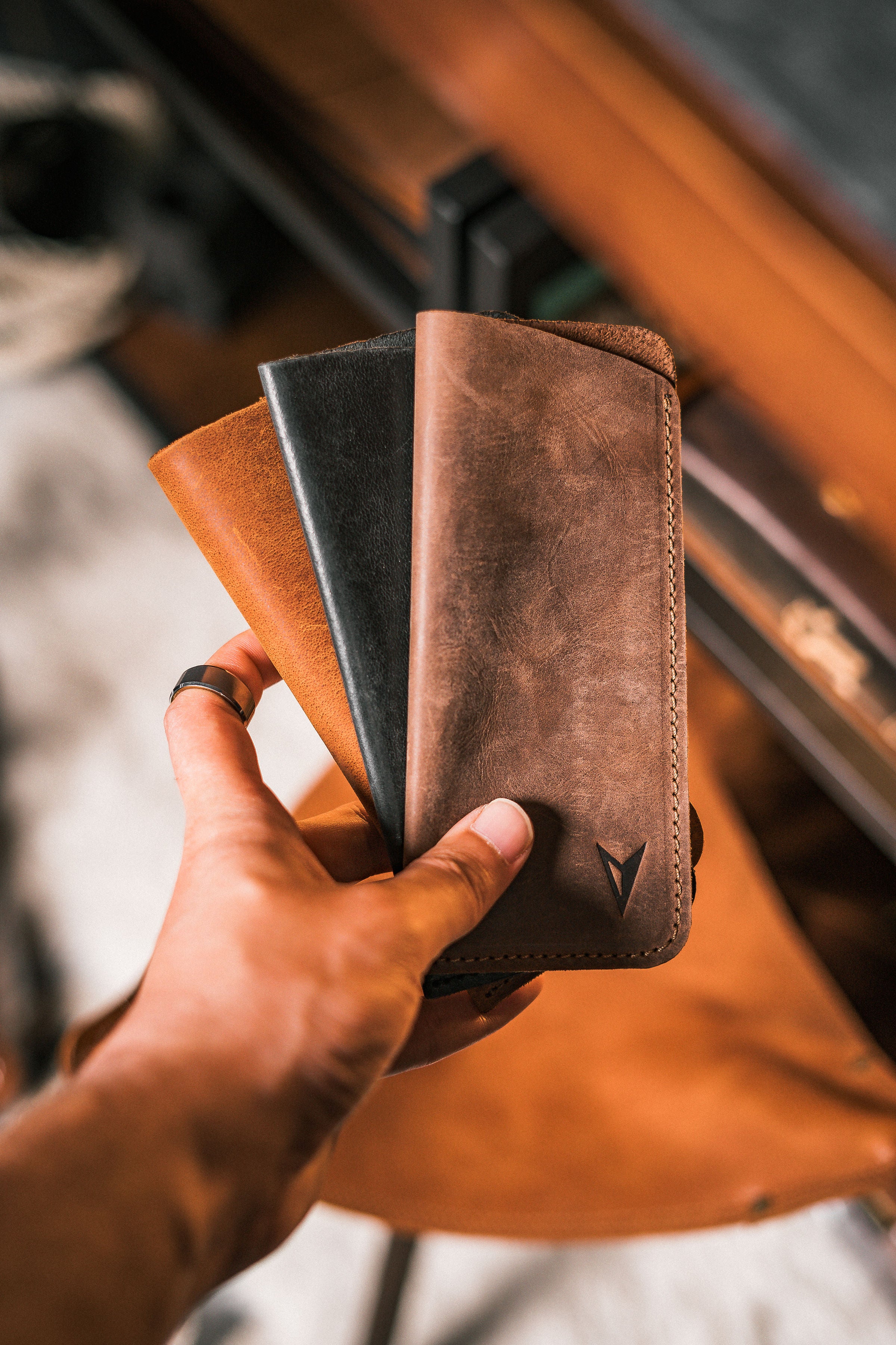 Handcrafted Leather Shades Cover - EDC Essentials