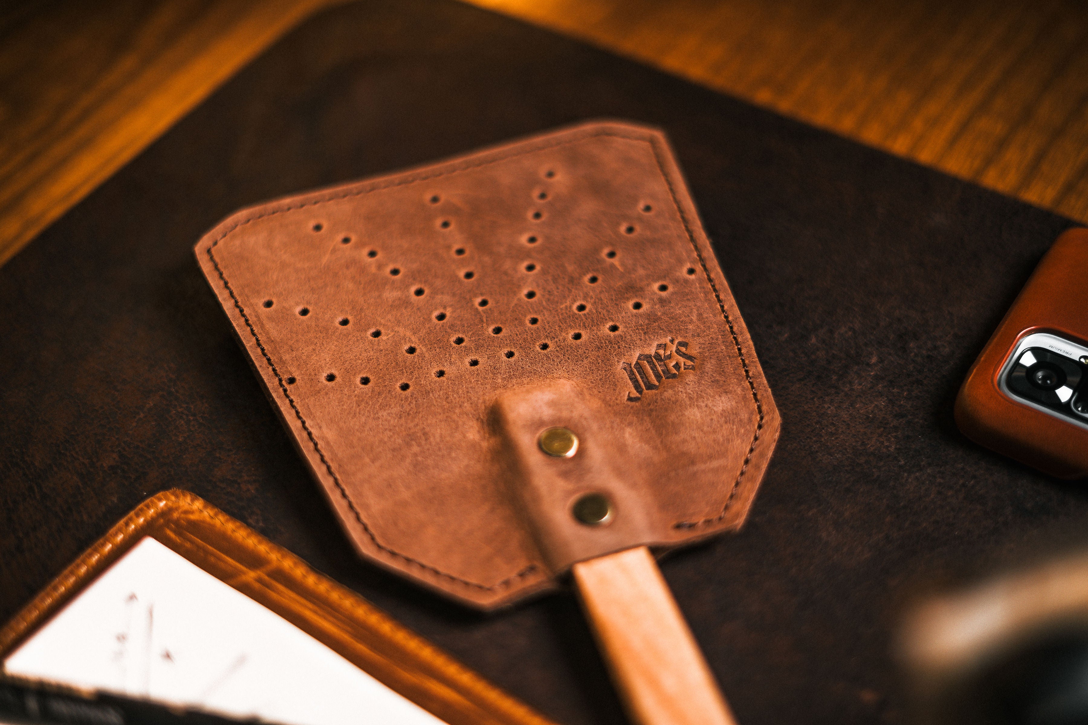 Vintage Leather Fly Swatter Home Decor