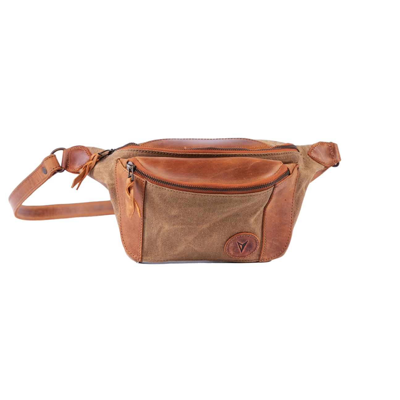 Vintage Handcrafted Waxed-Canvas Leather EDC Fanny Pack