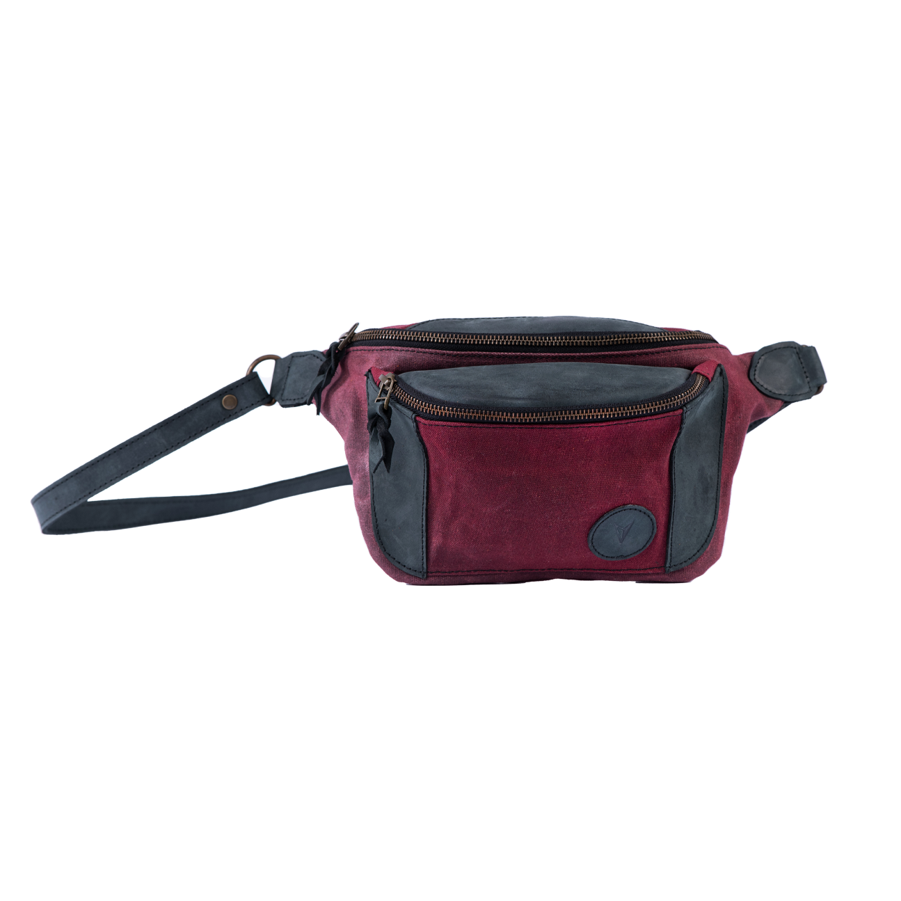 Vintage Handcrafted Waxed-Canvas Leather EDC Fanny Pack