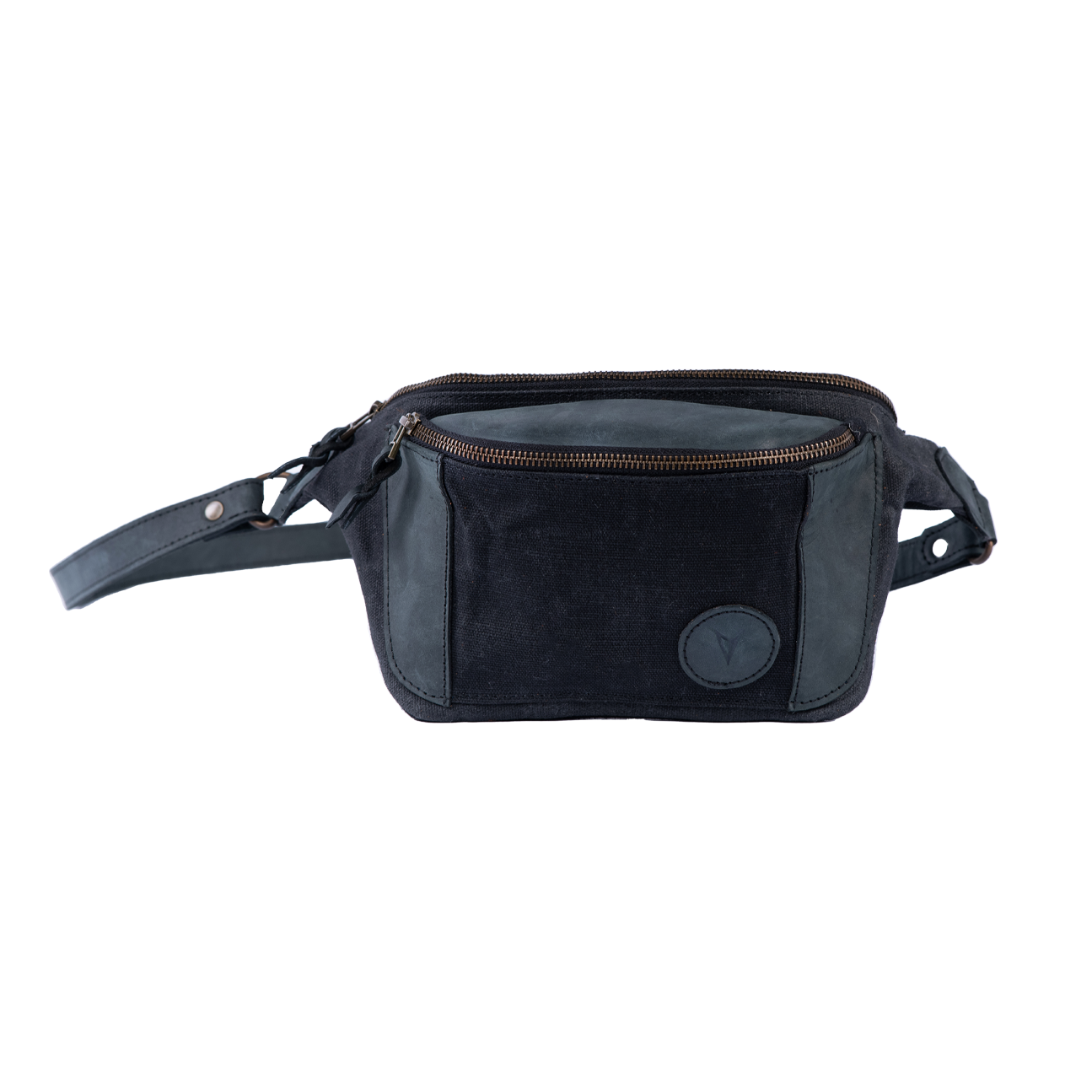 Vintage Handcrafted Waxed-Canvas Leather EDC Fanny Pack