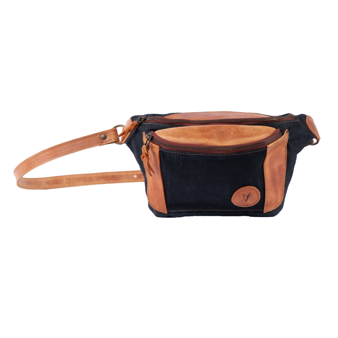 Vintage Handcrafted Waxed-Canvas Leather EDC Fanny Pack
