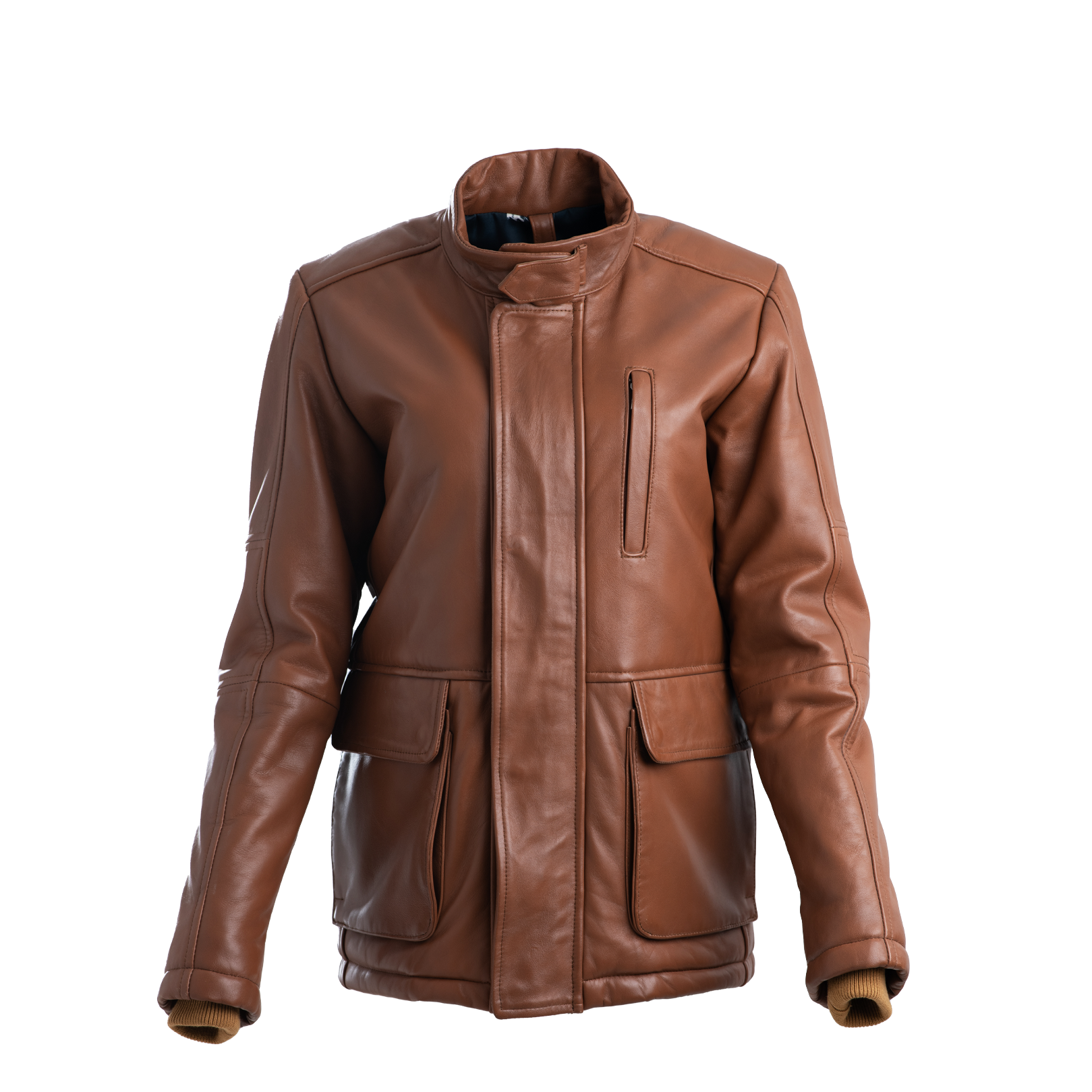 Light Brown Nappa Denim Cut Size 48