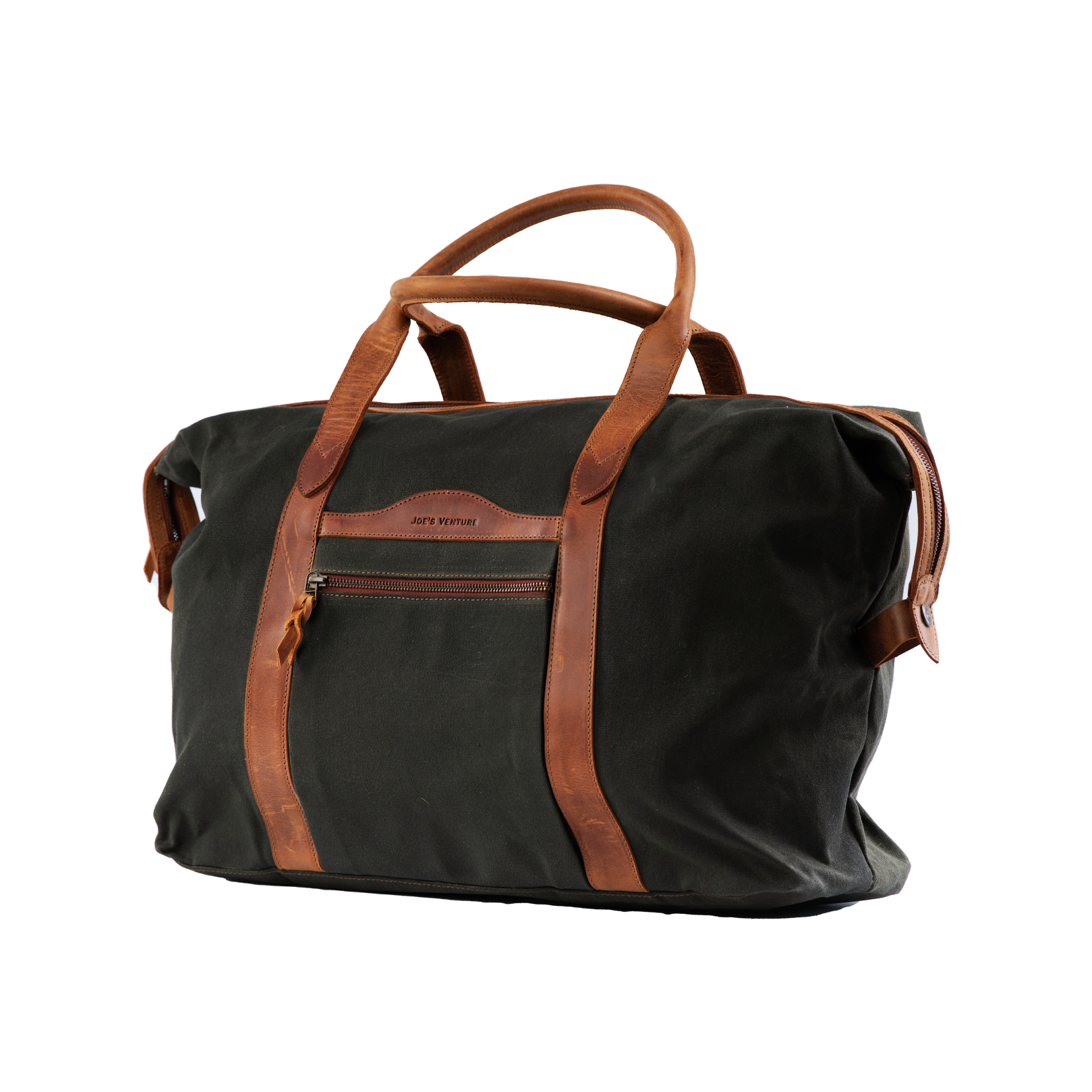 Waxed-Canvas Leather "Travel Duffle" Bag Vintage Handcrafted
