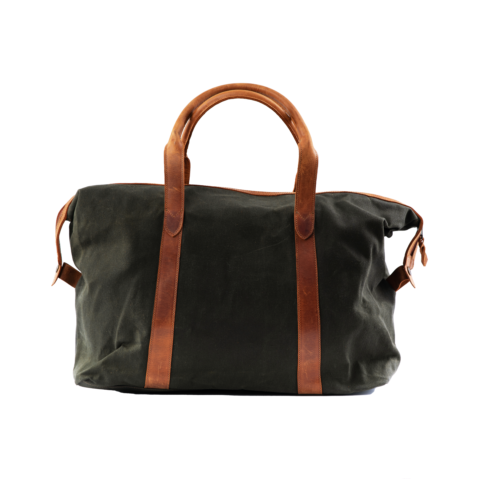 Waxed-Canvas Leather "Travel Duffle" Bag Vintage Handcrafted
