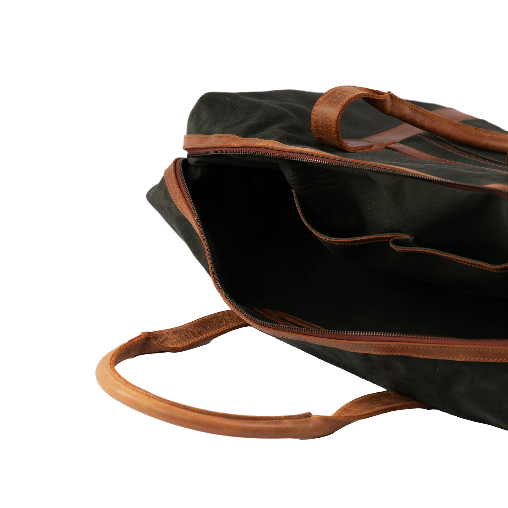 Waxed-Canvas Leather "Travel Duffle" Bag Vintage Handcrafted