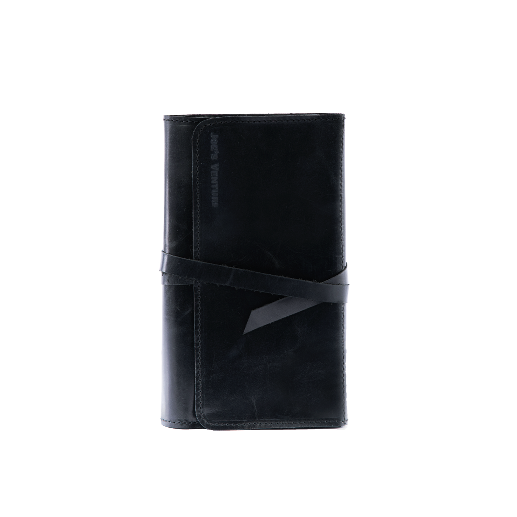 Vintage Leather Pen Roll-Up Pouch