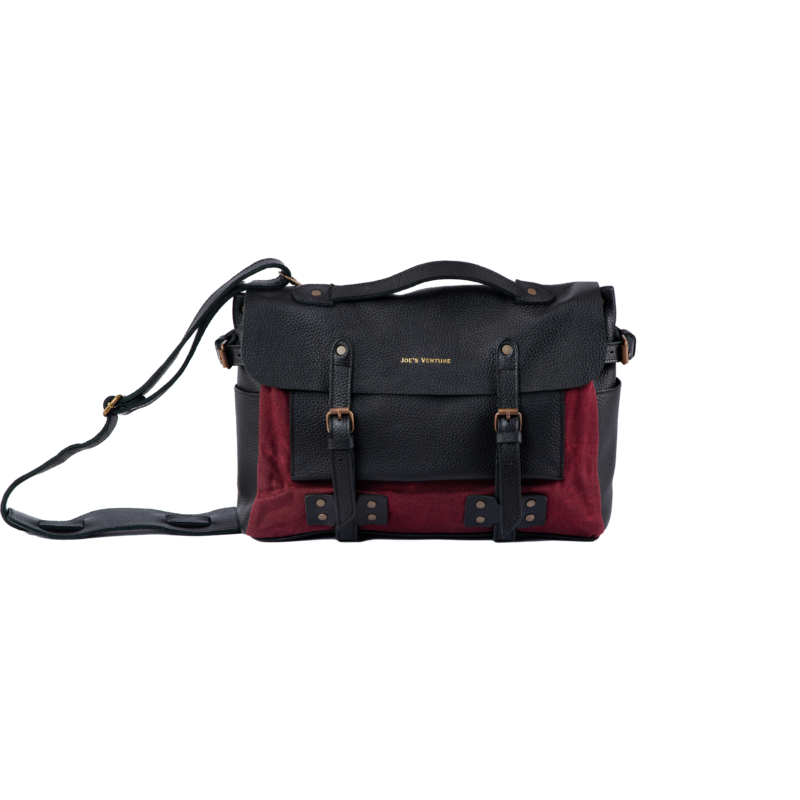 Vintage Handcrafted Waxed-Canvas Leather Messenger Bag