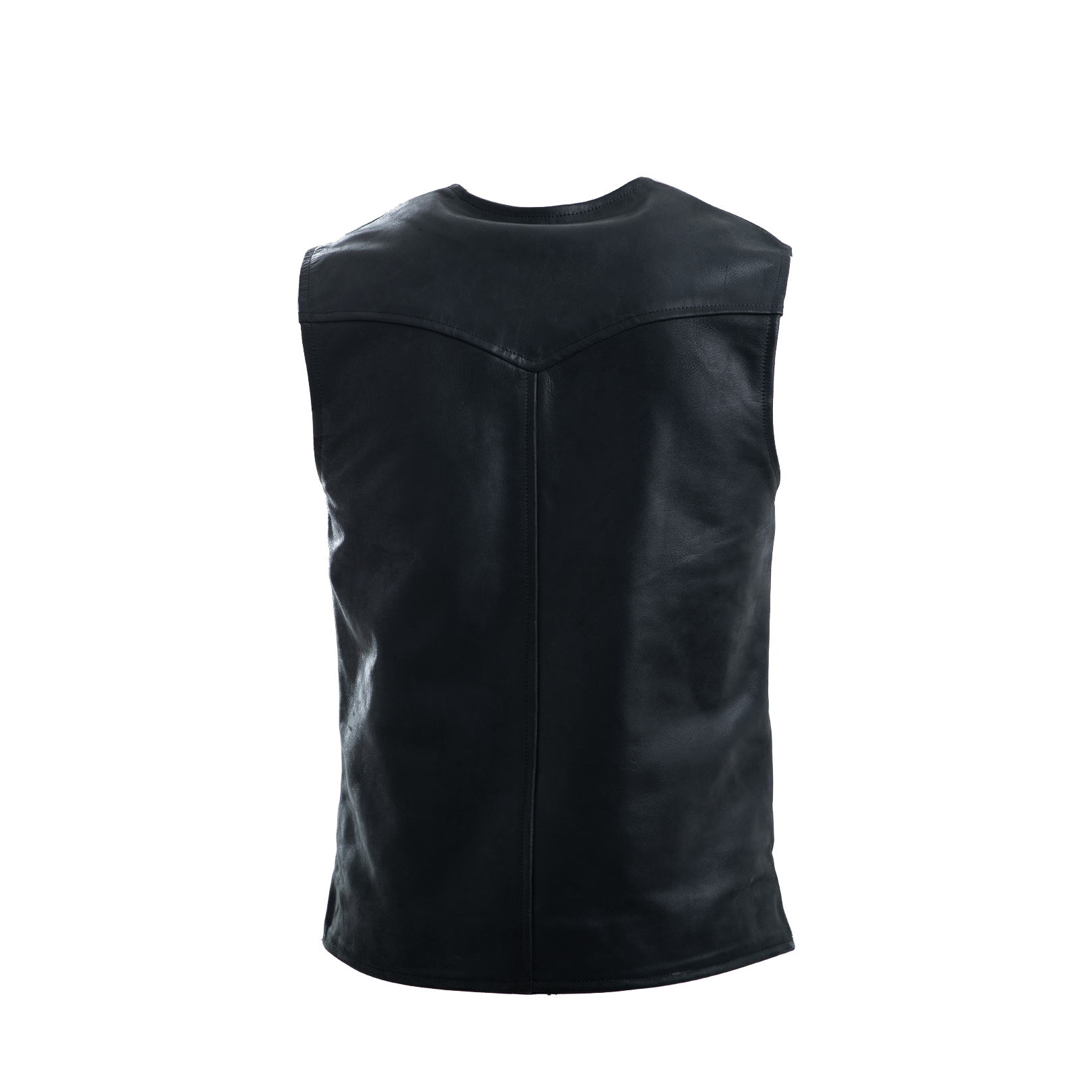 Black Nubuck Biker Vest