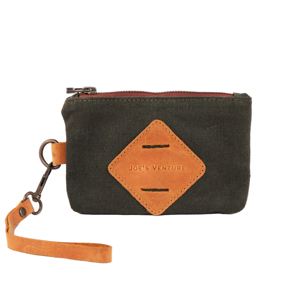 Vintage Handcrafted Waxed-Canvas EDC Pouch