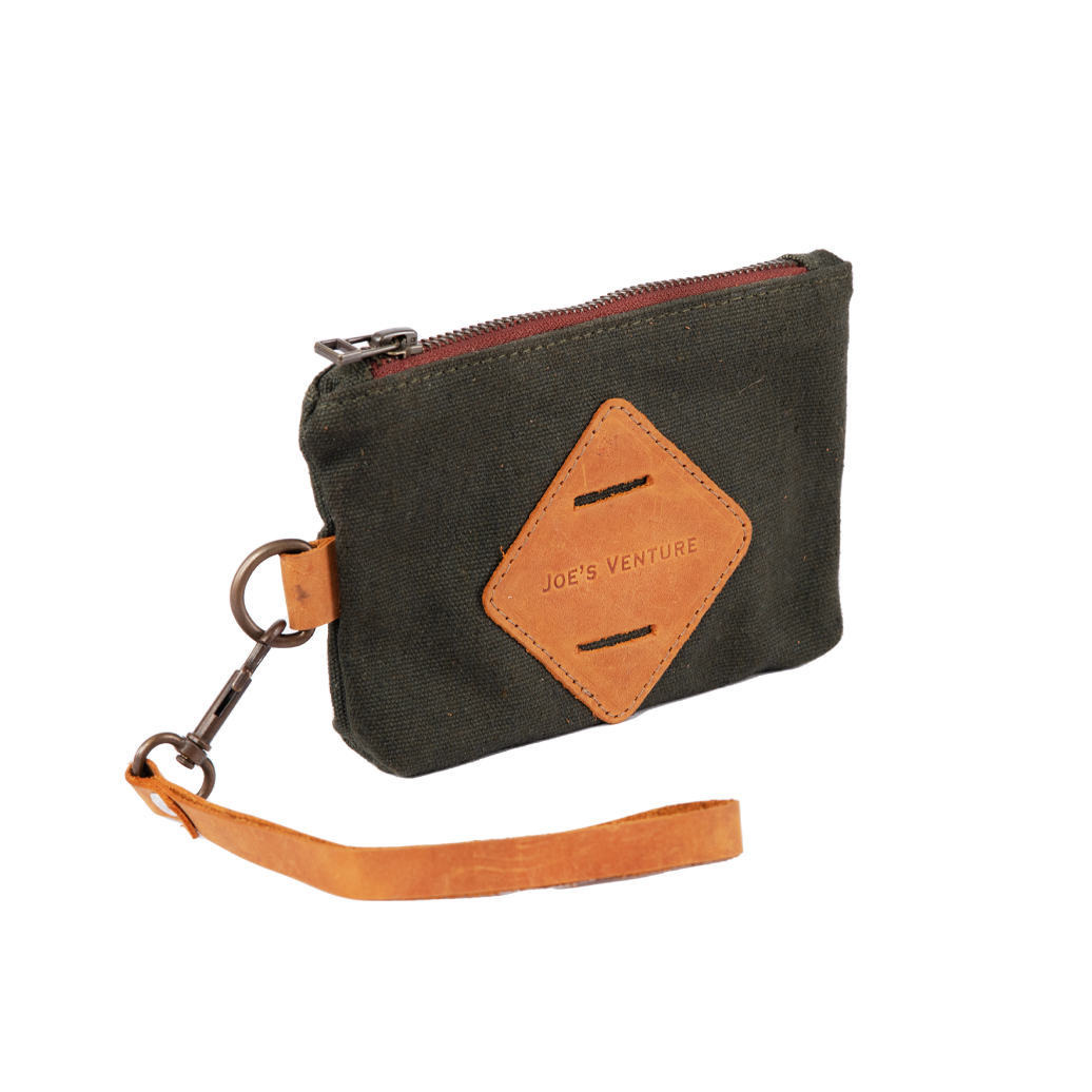Vintage Handcrafted Waxed-Canvas EDC Pouch