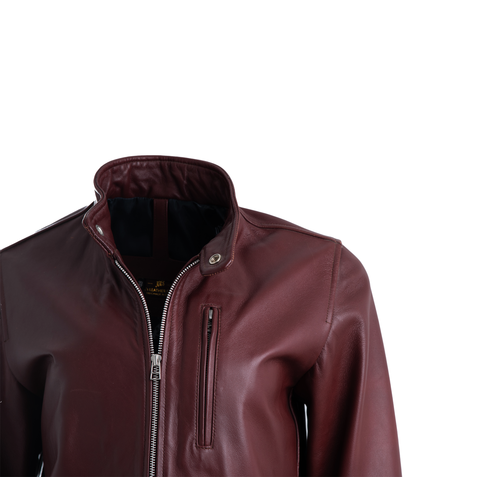 Burgundy Nappa Café Racer Size 48