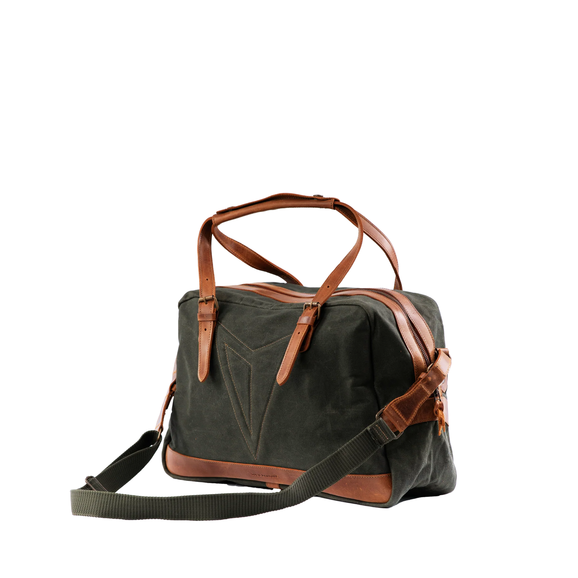 Waxed-Canvas Leather "Business Duffle" Bag Vintage Handcrafted