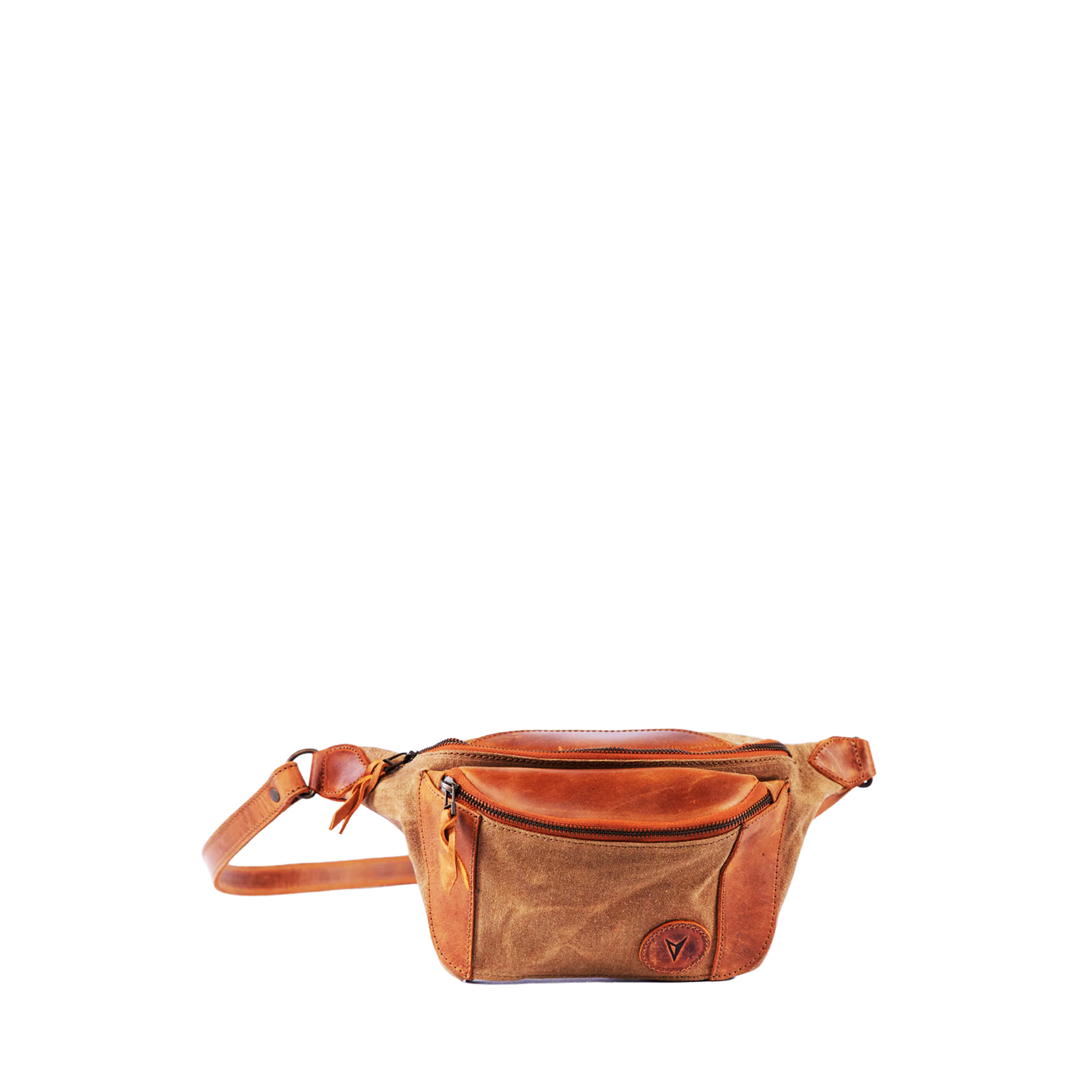 Vintage Handcrafted Waxed-Canvas Leather EDC Fanny Pack
