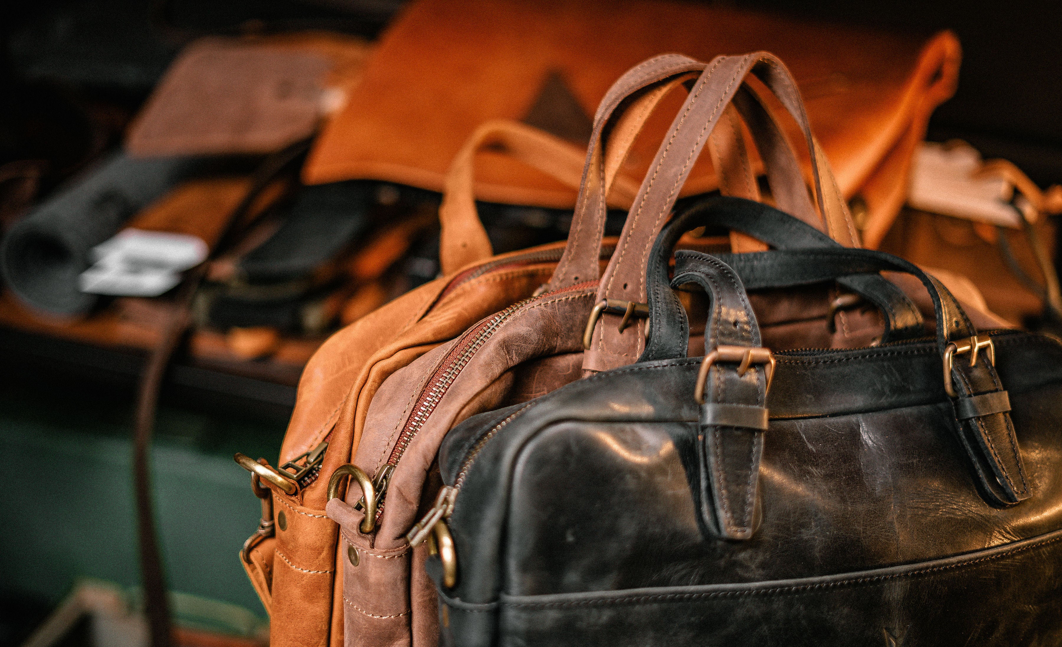Vintage Full-Grain Leather Laptop Bag