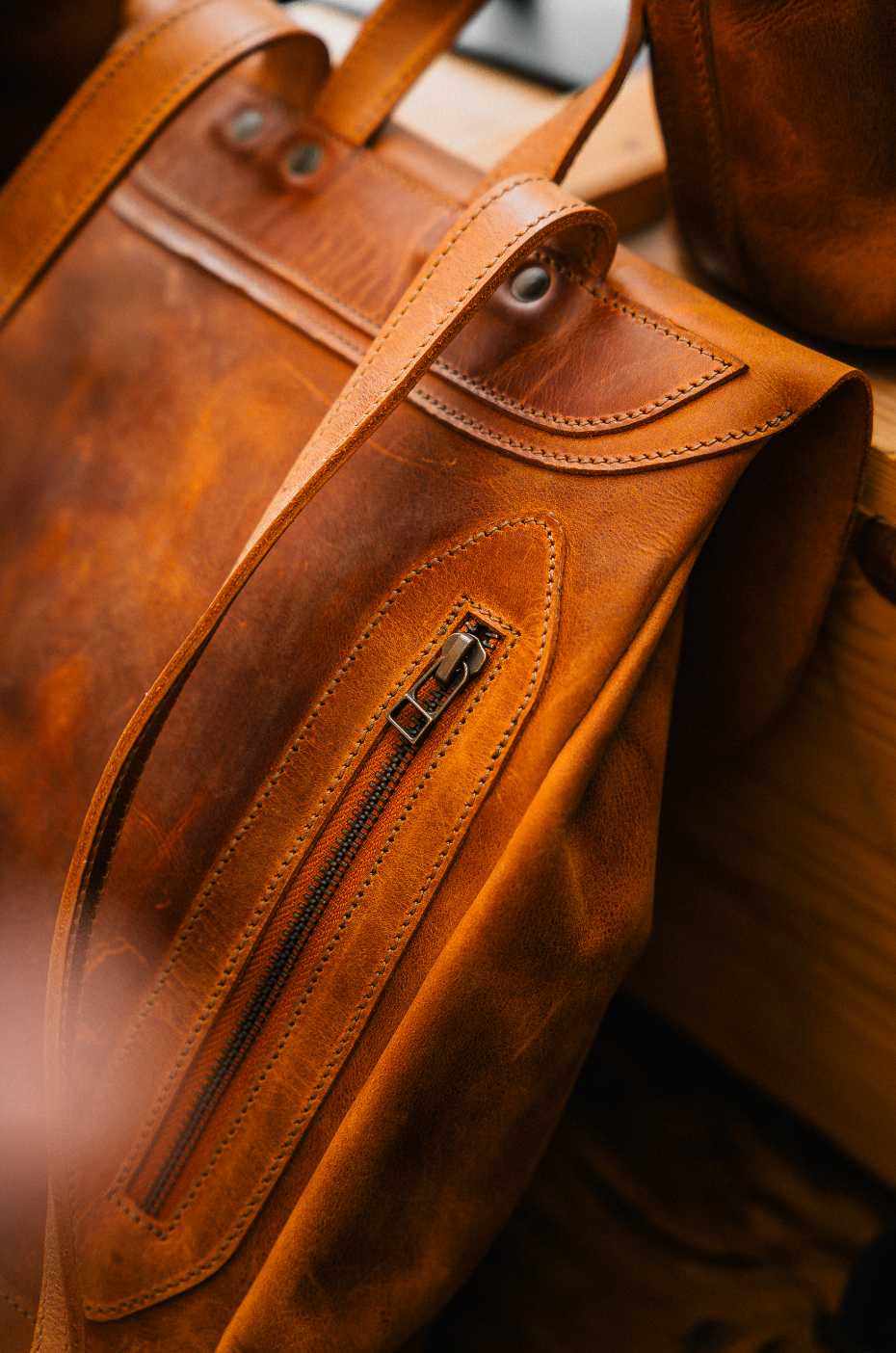 The "Seville" handcrafted leather backpack