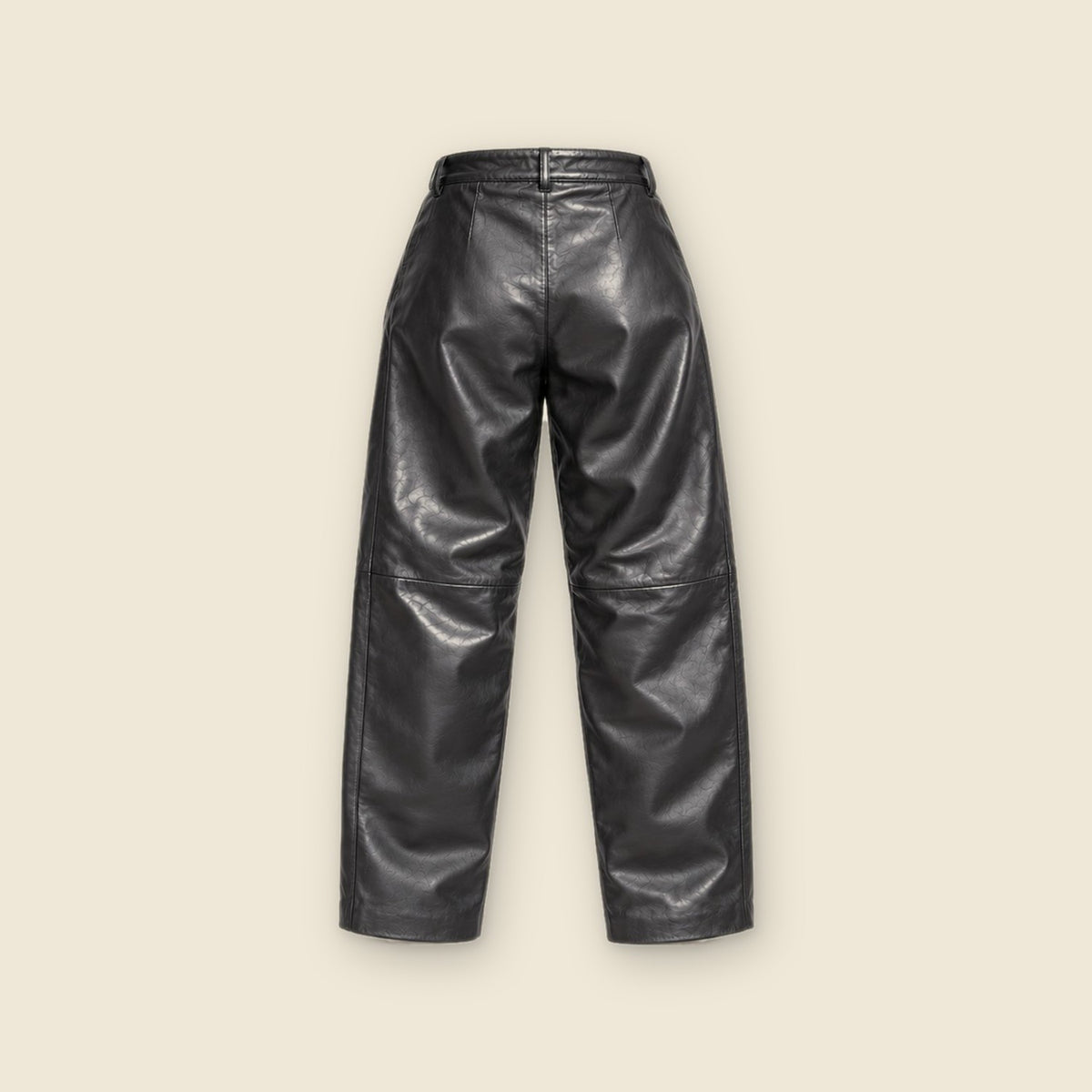 The Muse Balloon Leather Pants in black nappa leather – back