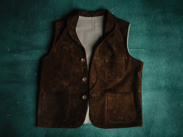 Brown Suede Equestrian vest