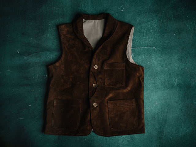 Brown Suede Equestrian vest