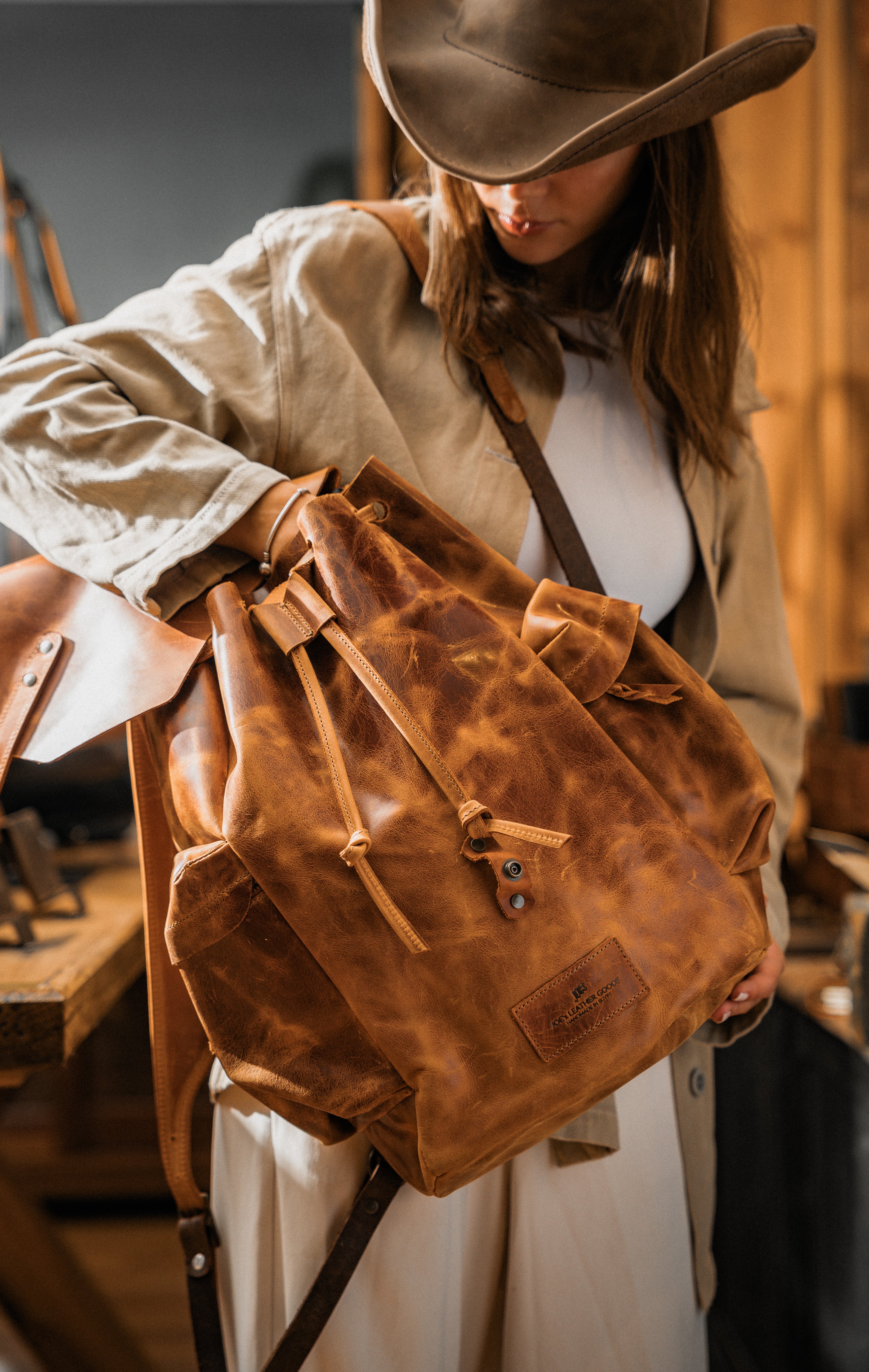 "The Pyrenees" Handcrafted Leather Adventure Laptop Backpack