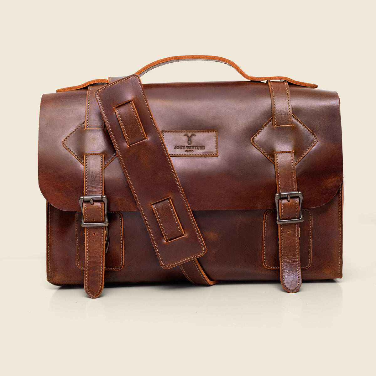 The "Vancouver" Handcrafted Leather Vintage Laptop Messenger Bag