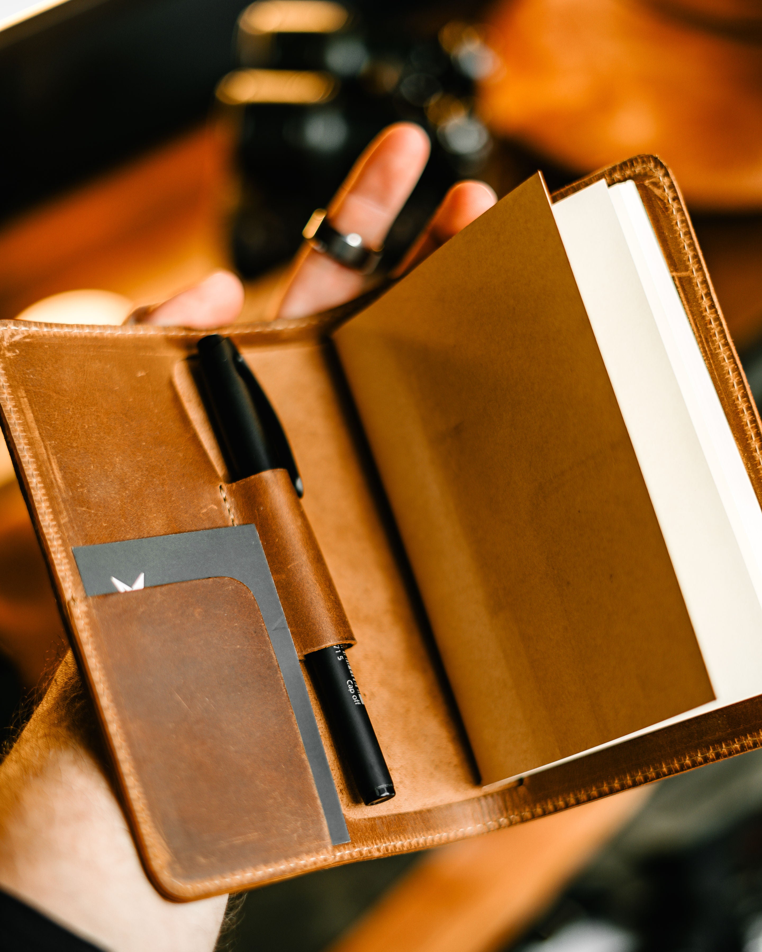 The Handcrafted A6 Analog Leather Notebook Cover