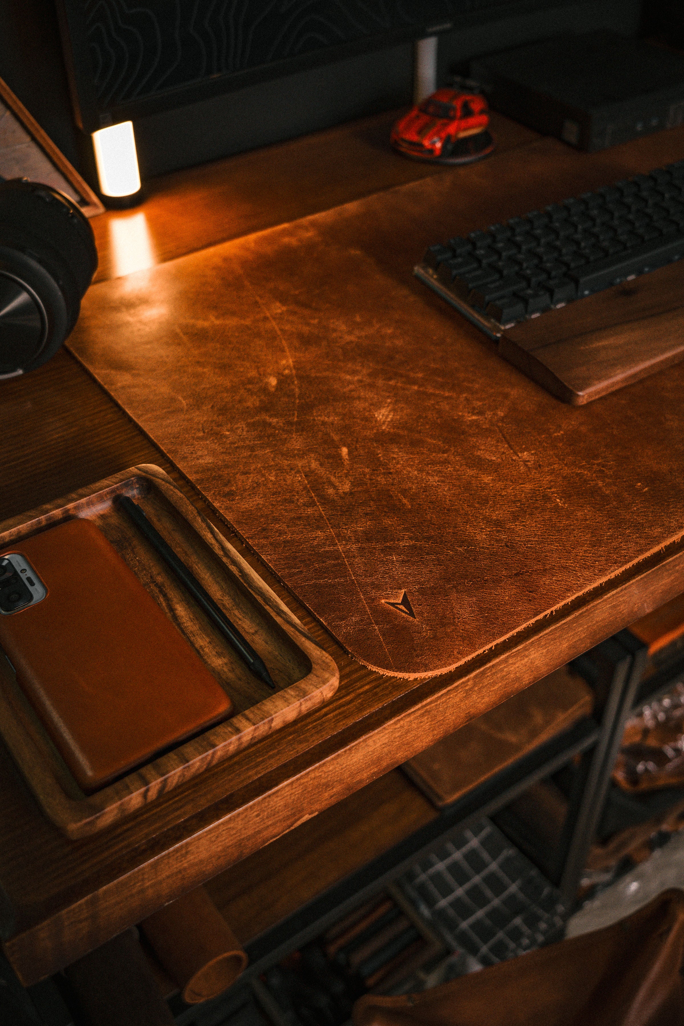 Full Grain Vintage Leather Desk Mat