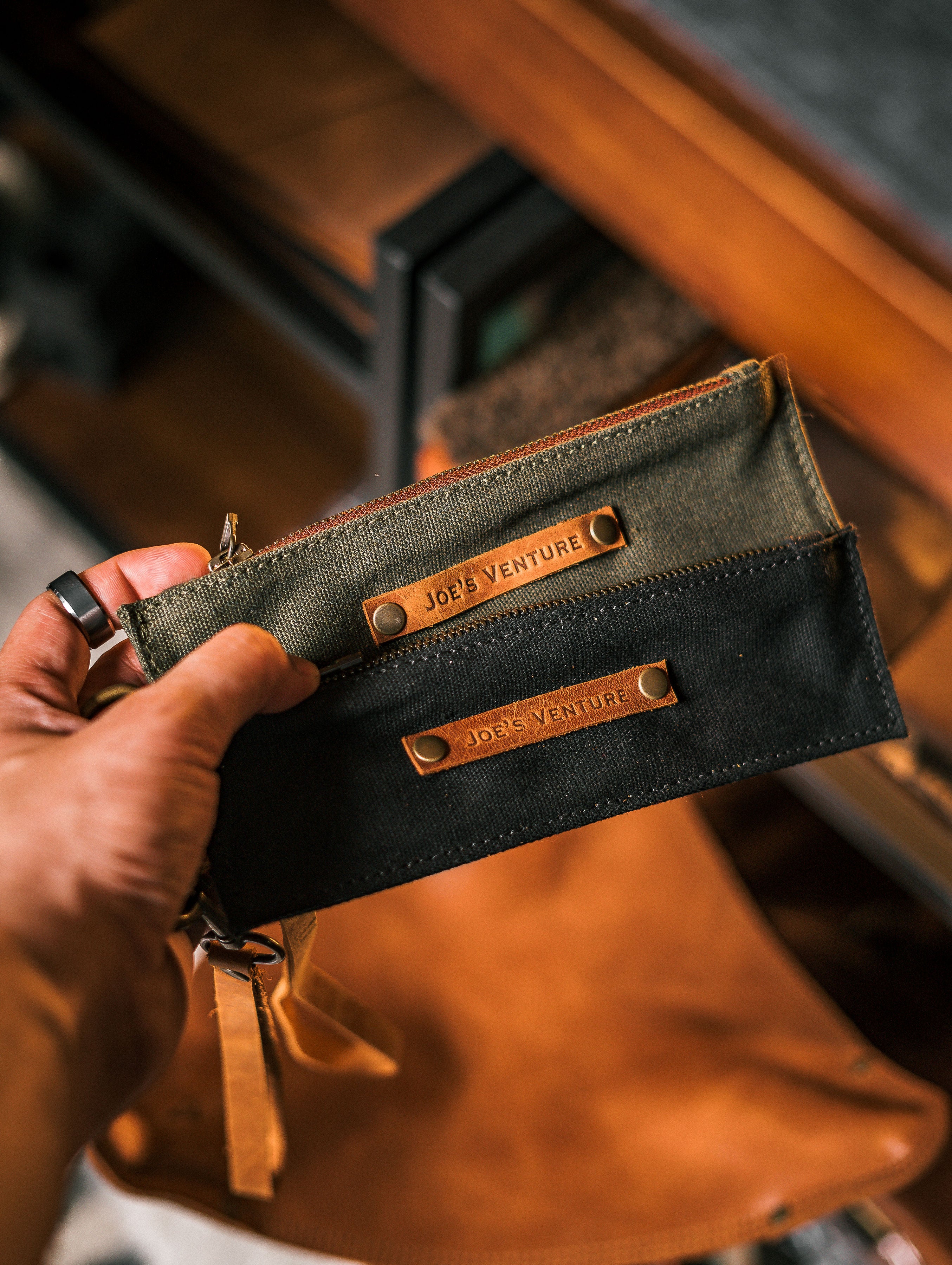 Waxed-Canvas Pencil Case Vintage Handcrafted EDC