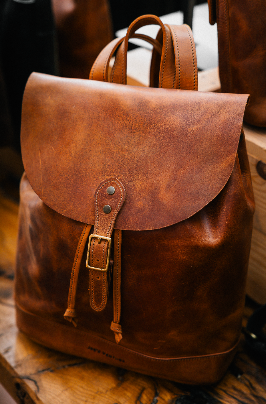 The "Seville" handcrafted leather backpack