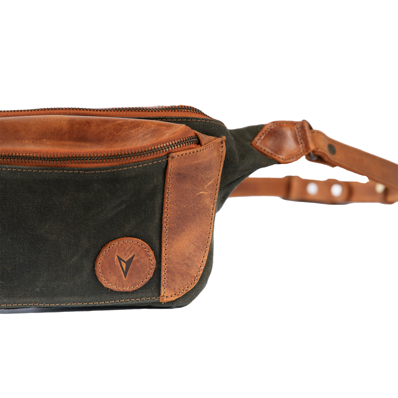 Vintage Handcrafted Waxed-Canvas Leather EDC Fanny Pack