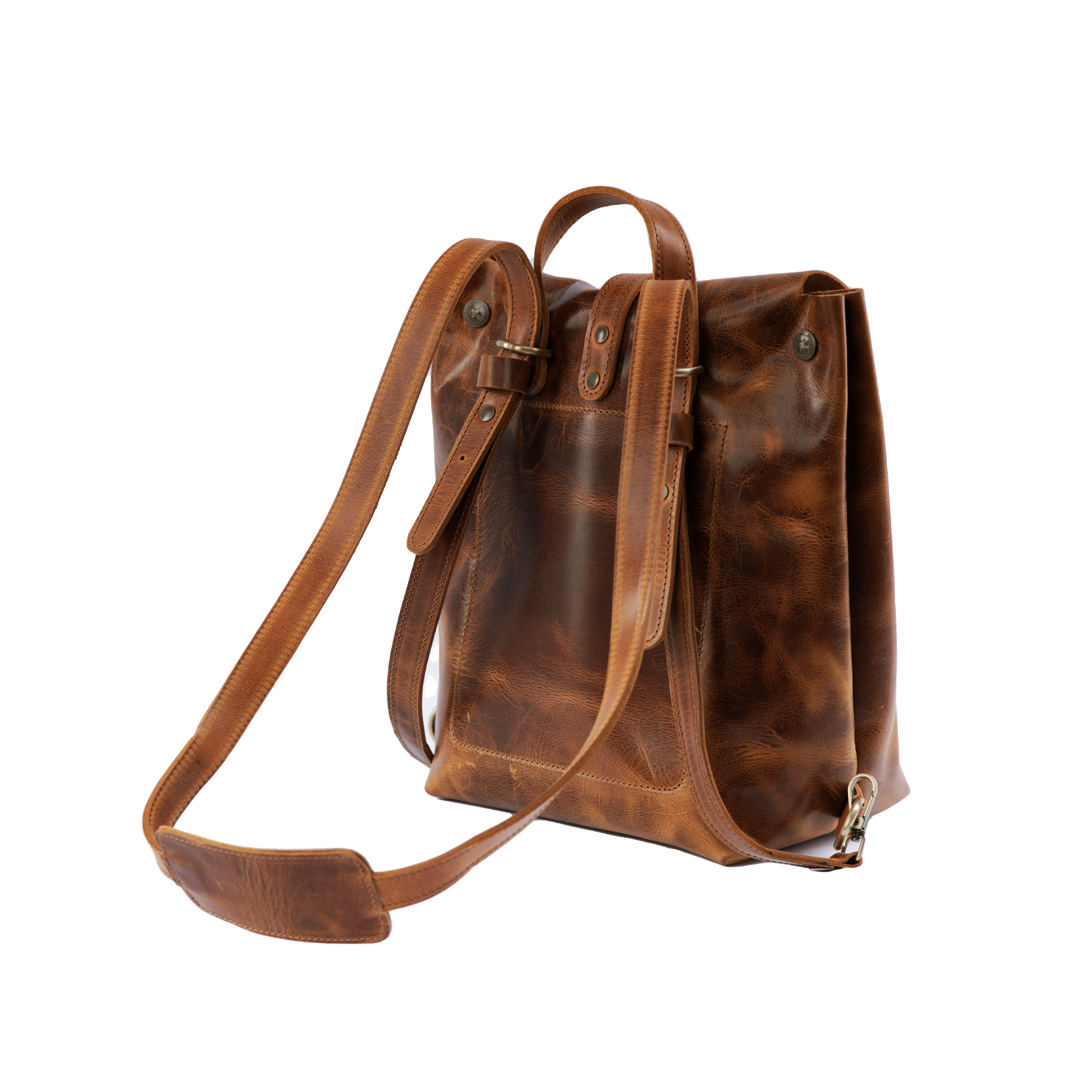 The "Paros" Convertible Handcrafted Leather Adventure Backpack