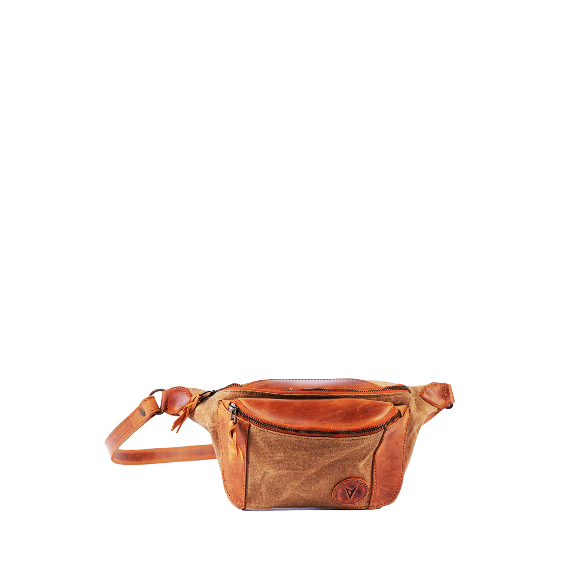 Vintage Handcrafted Waxed-Canvas Leather EDC Fanny Pack