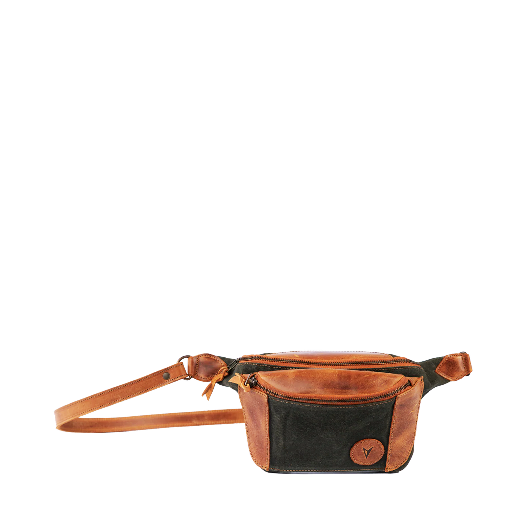 Vintage Handcrafted Waxed-Canvas Leather EDC Fanny Pack