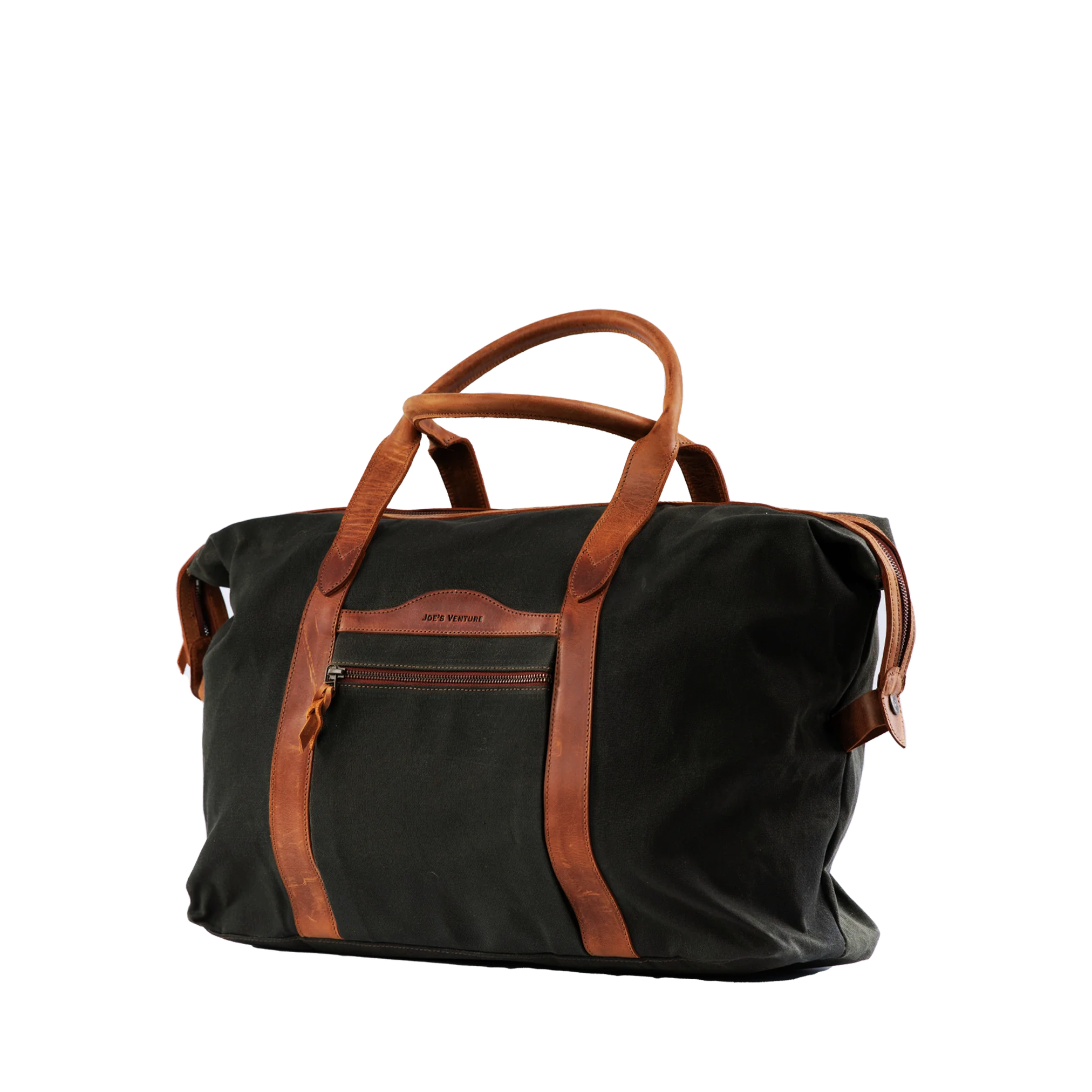 Waxed-Canvas Leather "Travel Duffle" Bag Vintage Handcrafted