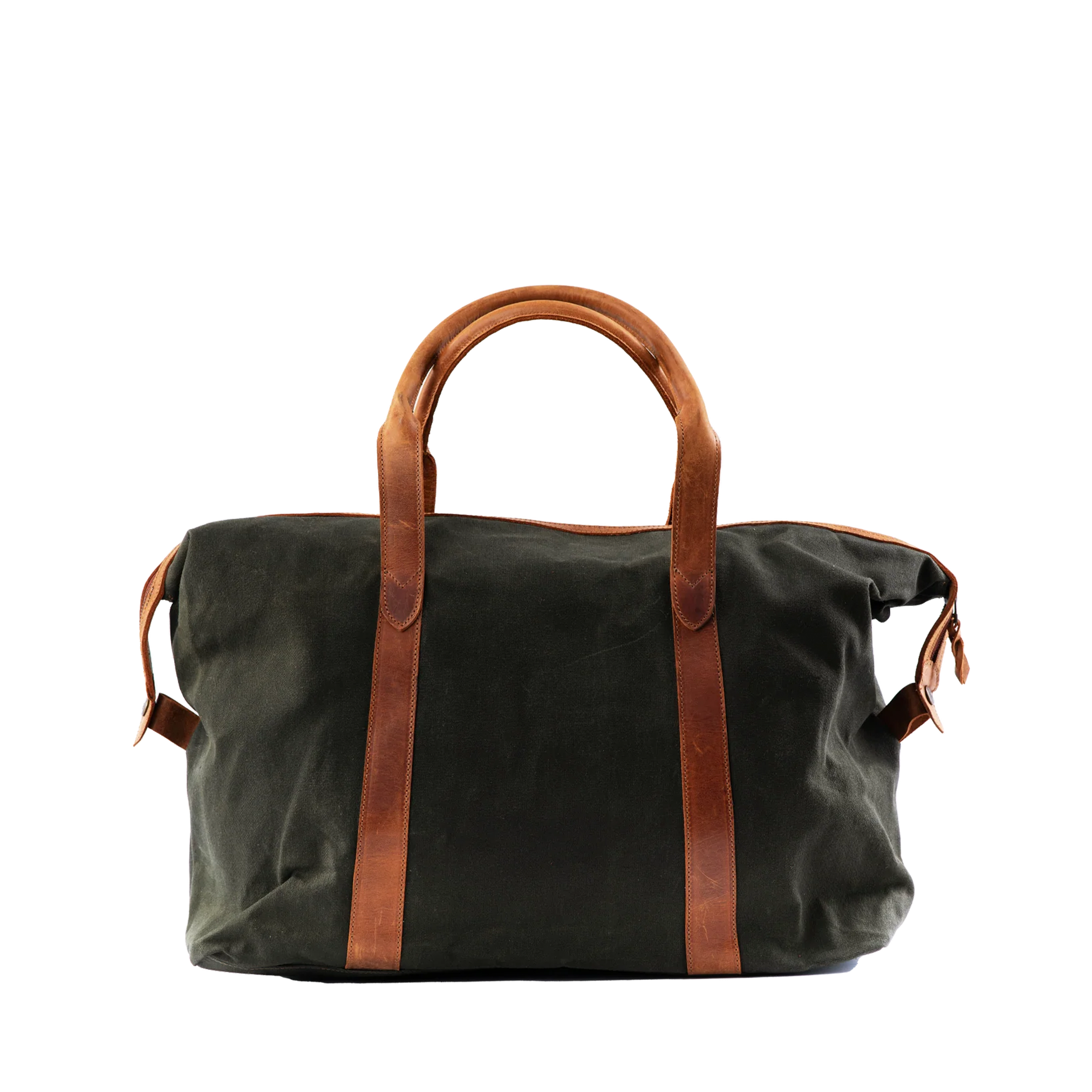 Waxed-Canvas Leather "Travel Duffle" Bag Vintage Handcrafted